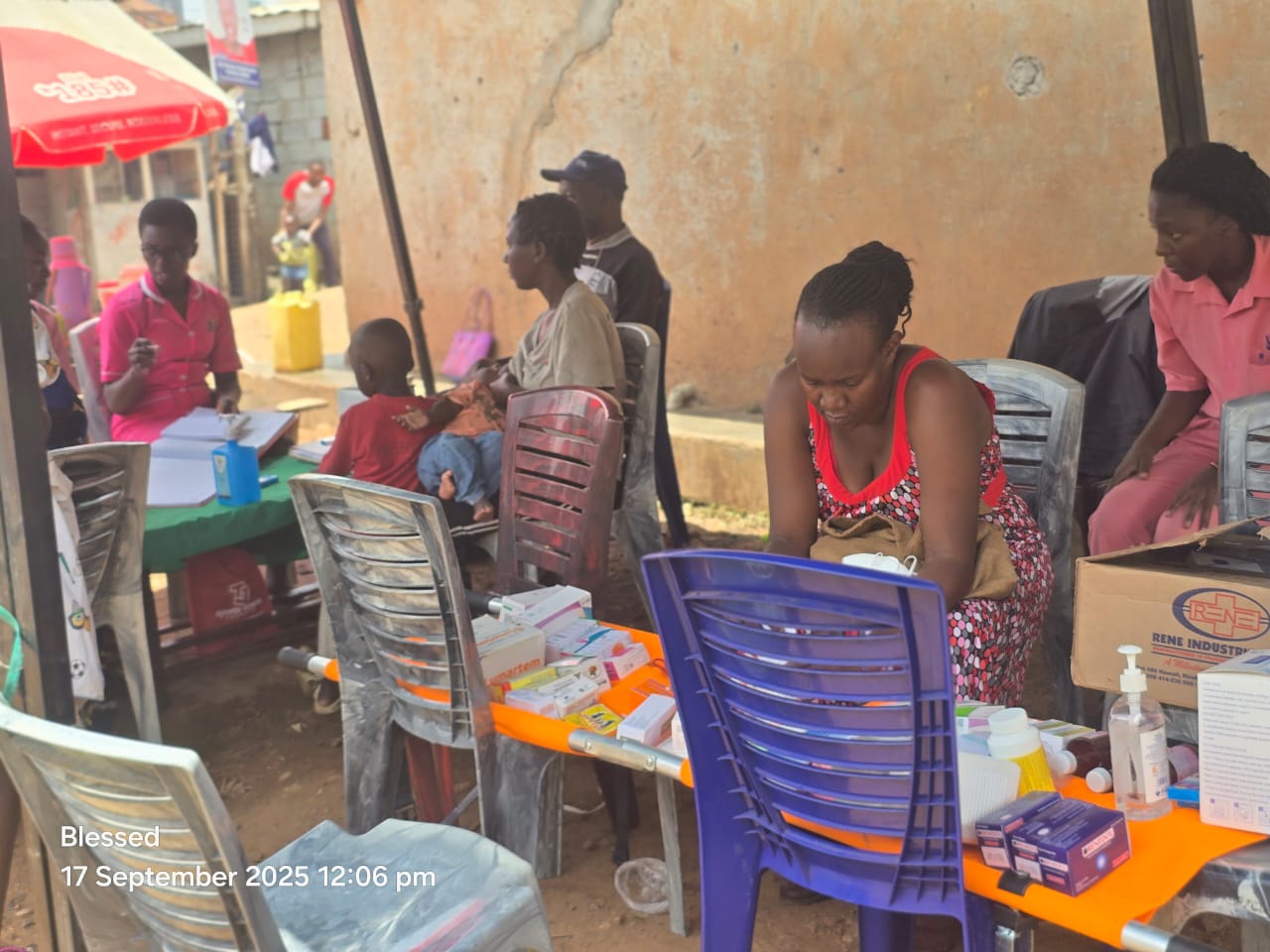 Nurses serving patients at a medical outreach
